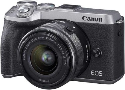 برسی دوربین بدون آینه کانن EOS M6 Mark II با لنز 45-15 IS STM