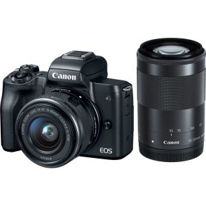 برسی دوربین بدون آینه کانن Canon EOS M50 Mark II kit 15-45mm + 55-200mm