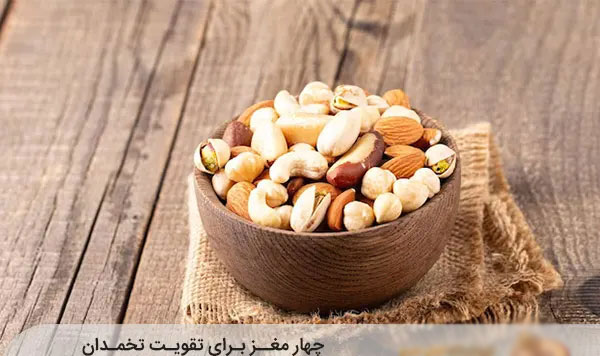 خواص چهار مغز برای تقویت تخمدان + معجون خانگی