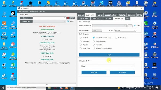 آموزش بایپس Mi Account با DFT Pro Tool