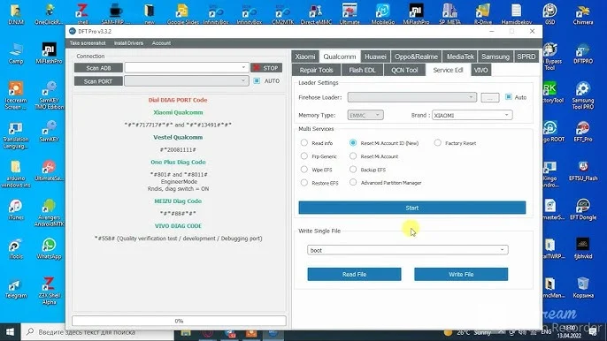 آموزش بایپس Mi Account با DFT Pro Tool