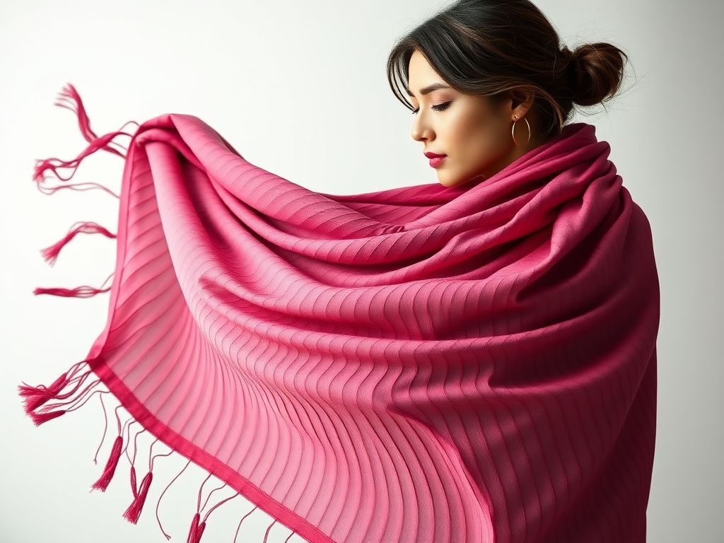 ابریشم | استایل شال پلیسه؛ انتخابی برای تمام فصول